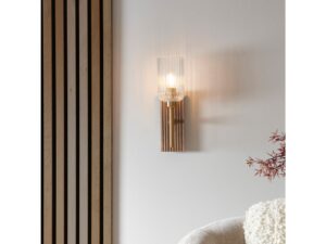 Grove  Wall Light Dark Beechwood/Vintage Brass