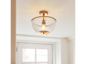 Somerset Bowl Ceiling Light Vintage Brass