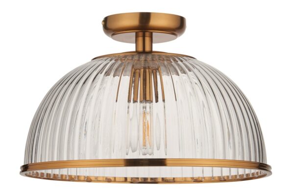 Somerset Domed Ceiling Light Vintage Brass