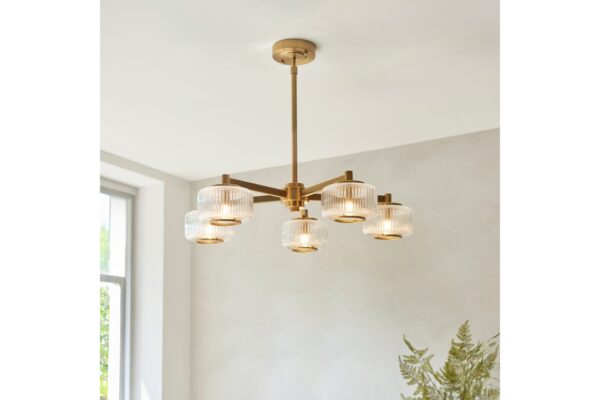 DF-GAL-5016087219162-featured Stamford 5 Pendant Light Brushed Aged Brass