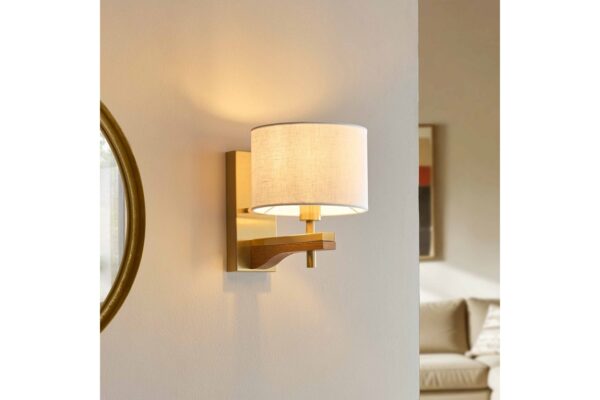 Heathcliff 1 Wall Light Brushed Aged Brass