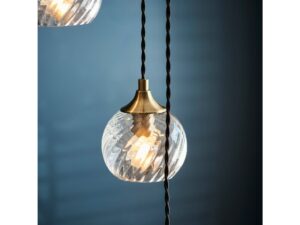 Allegra 5 Cascade Pendant Light Antique Brass