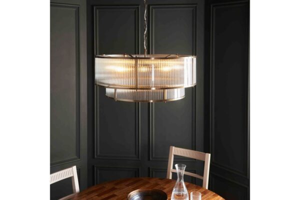 Ridgeton 8 Tiered Pendant Light Antique Brass