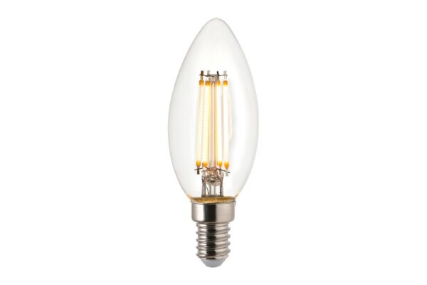 Ultra Efficient E14 LED Filament Candle Warm White