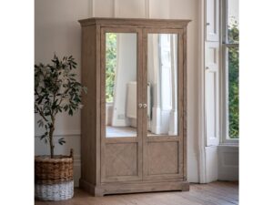 Rustique 2 Mirror Door Wardrobe
