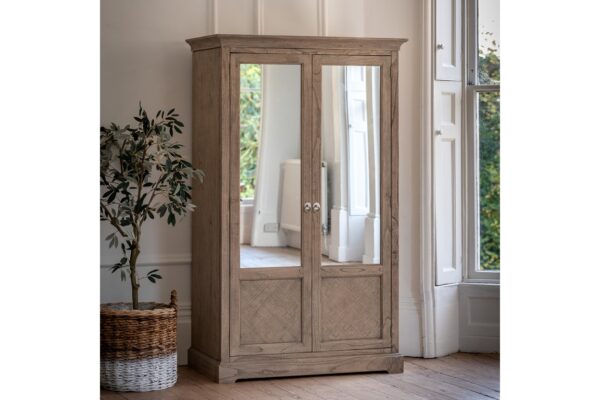 Rustique 2 Mirror Door Wardrobe