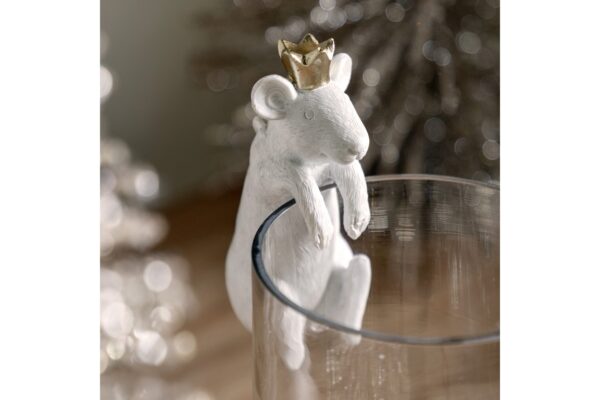 Mouse King Pot Hanger White and Gold 2 pack