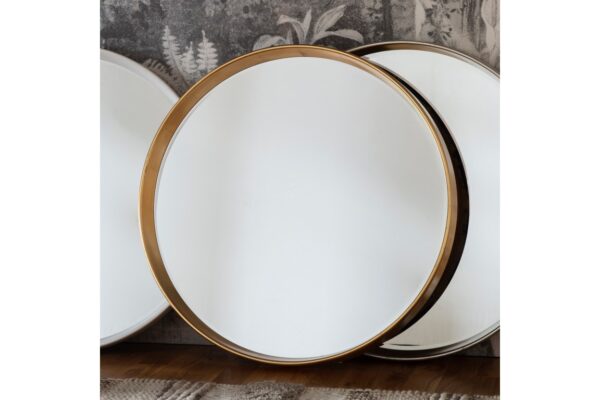 Harvey Round Mirror Gold