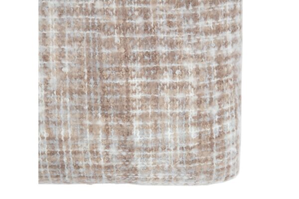 Woven Natural Faux Mohair Sherpa Throw