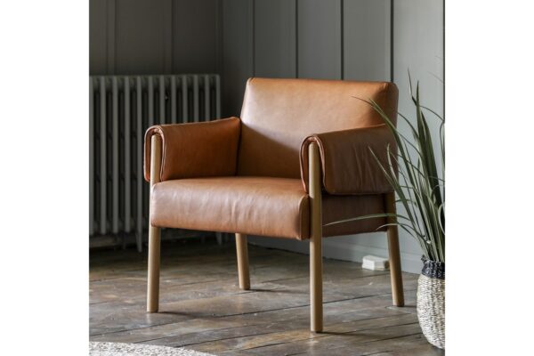Stratford Armchair Brown Leather