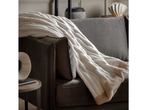 Whinfell Luxury Faux Fur Throw Cream