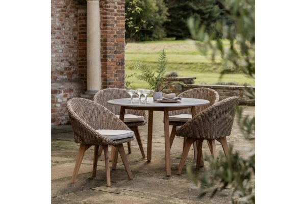 Avena 4 Seater Round Dining Set