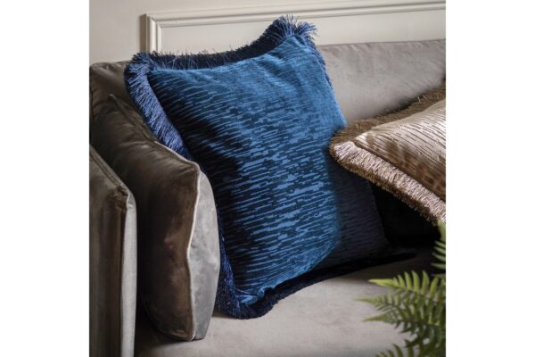 Cut Velvet Fringe Cushion