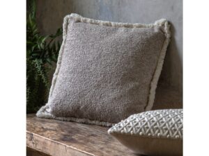 Woodleigh Fringe Cushion Stone