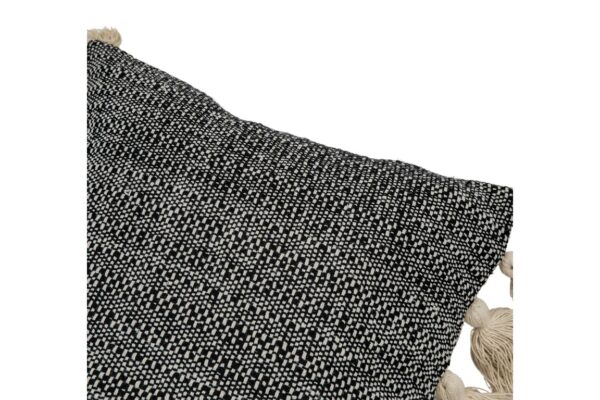 DF-GAL-5056693574712-featured-1 Woven Cushion with Tassels Black