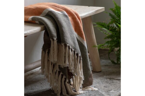 Crosshatch Woven Throw Taupe
