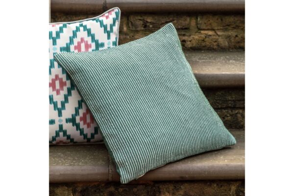 Ula Pinstripe Cushion Green