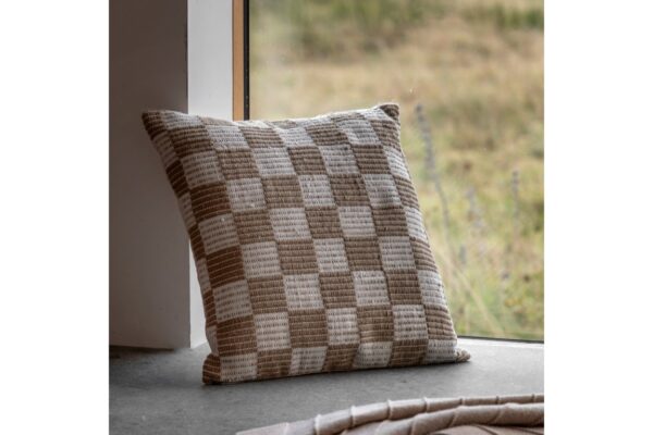 DF-GAL-5056693578734-featured-1 Winster Check Woven Cushion Taupe