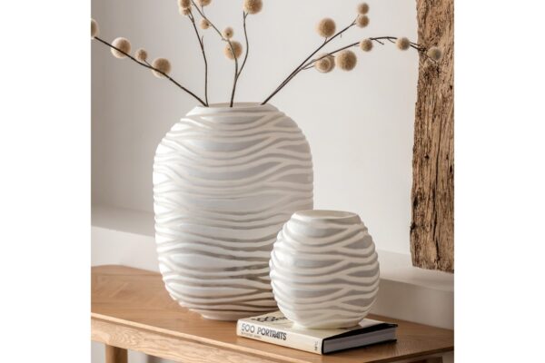 Andorra Handblown Carved Glass Vase