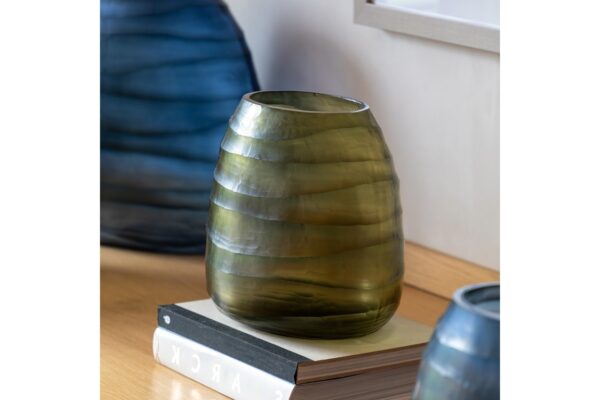 Sintra Handblown Carved Glass Vase