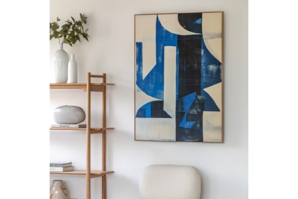 Cobalt Abstract Framed Canvas