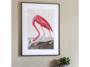 Wading Flamingo Framed Art