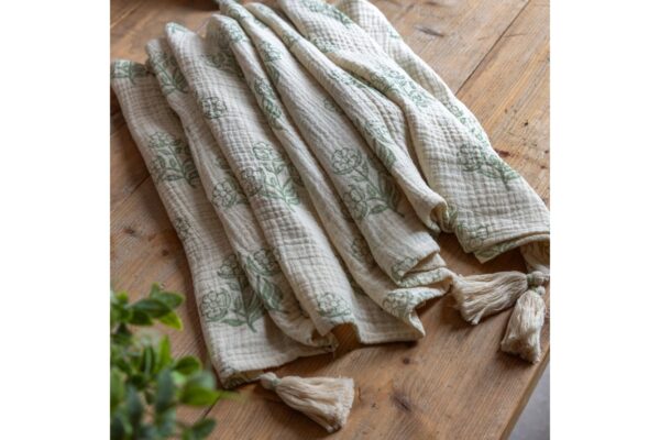 DF-GAL-5056693587965-featured Hepple Gauze Floral Throw Sage
