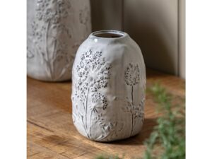 Meadow Embossed Ceramic Vase