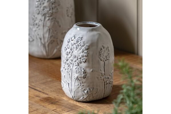 Meadow Embossed Ceramic Vase
