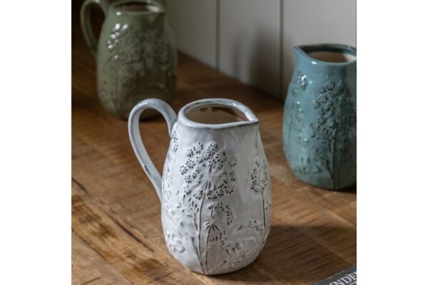 Meadow Embossed Ceramic Jug