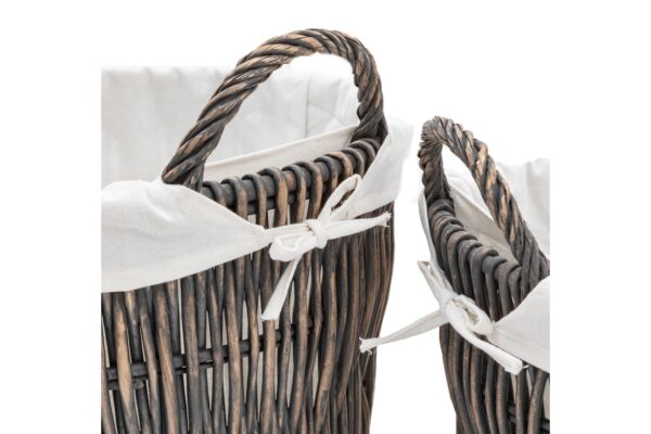 Linen Baskets with Liner Nests Set of 2