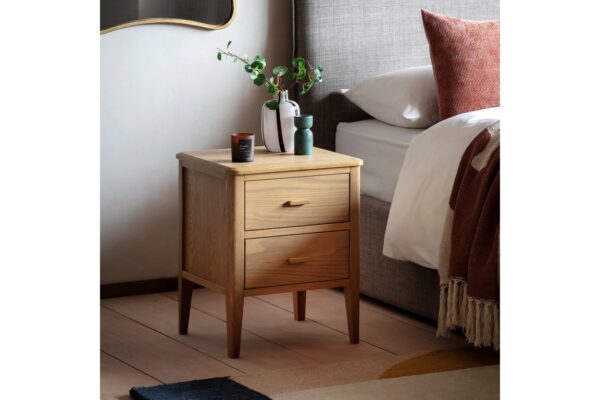 Camden 2 Drawer Bedside Natural