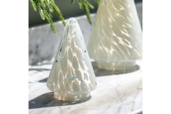 White Confetti Glass Tree Decoration