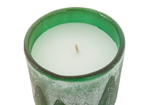 Forest Glass Candle Jar Green