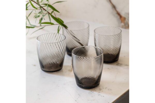 Swirl Tumbler Glass 4pk