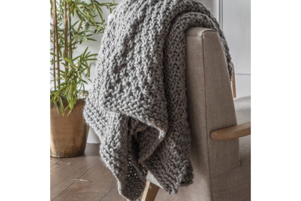 Moss Chunky Knitted Throw