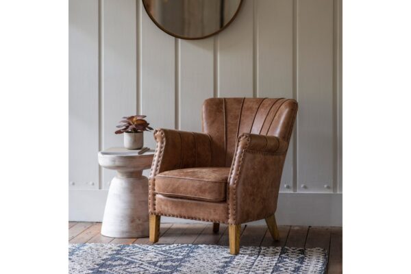 Hickman Armchair Brown Leather