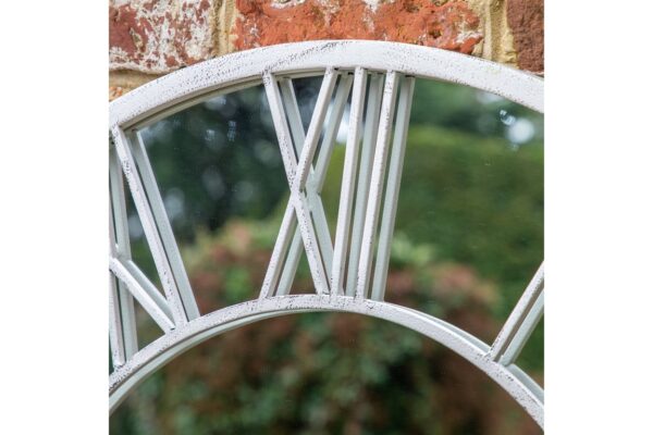 Longfield Outdoor Mirror Distressed White