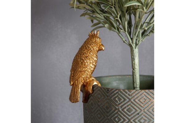 Levi Parrot Pot Hanger Gold (2pk)