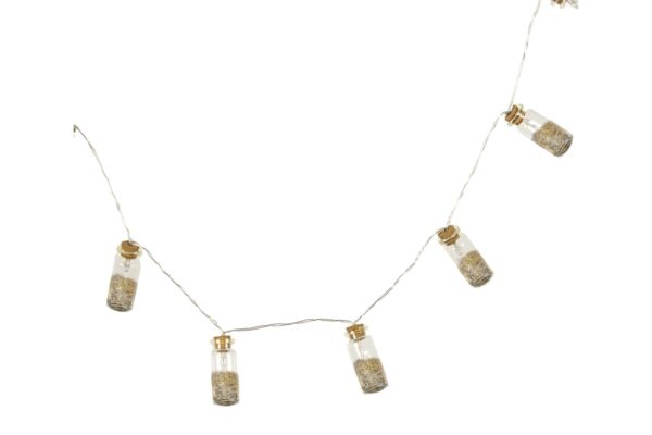 Seco 10 LED String with Gold Glitter in Jars