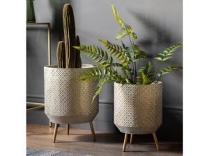 Amelia Metal Planter Set of 2