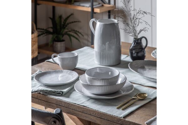Organic Ridged Mug White (4pk)