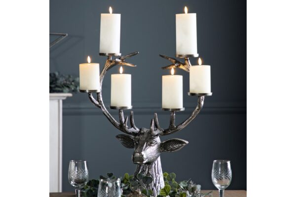 Stag Candelabra Aluminium