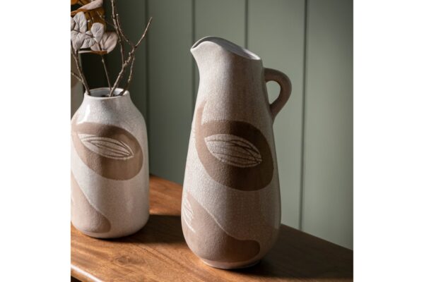 DF-GAL-5059413868986-featured Goya Pitcher Vase Reactive WhteBrown