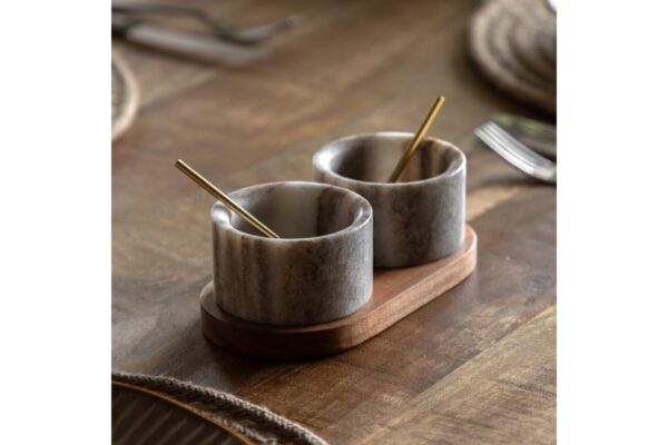 Novi Spoon and Pinch Pot Beige Marble