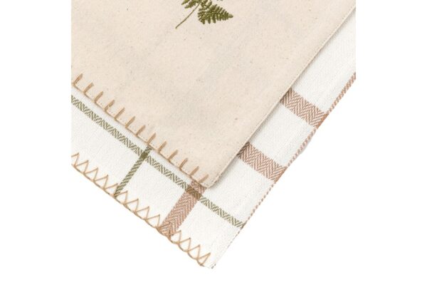 Autumn Woodland Check Table Runner