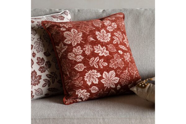 Autumn Leaf Chenille Cushion