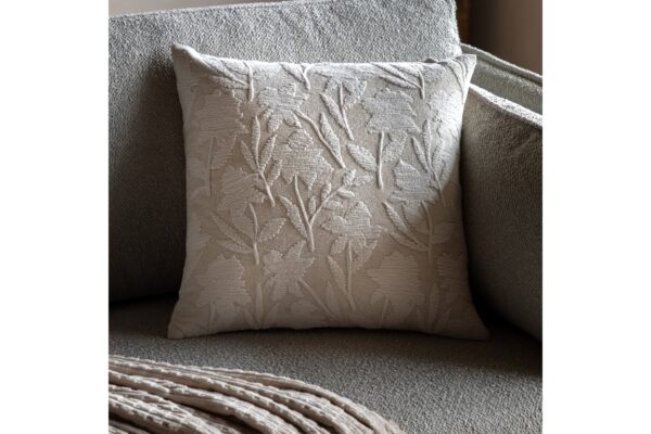 Ewen Floral Cushion Taupe