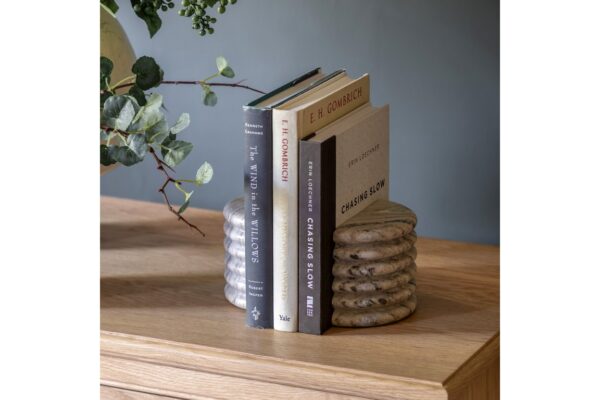 Ondo Marble Bookends Beige Set of 2