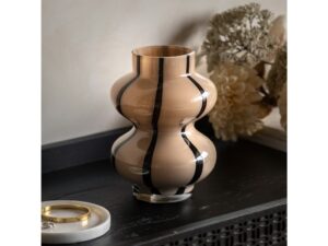 DF-GAL-5061087223862-featured Forma Swirl Glass Vase Camel & Black